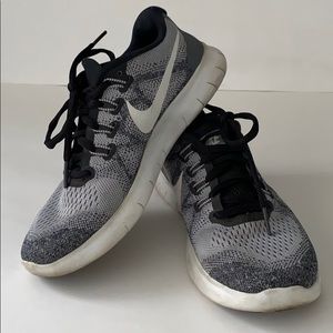 NIKE running shoes size 7 gray-black pattern